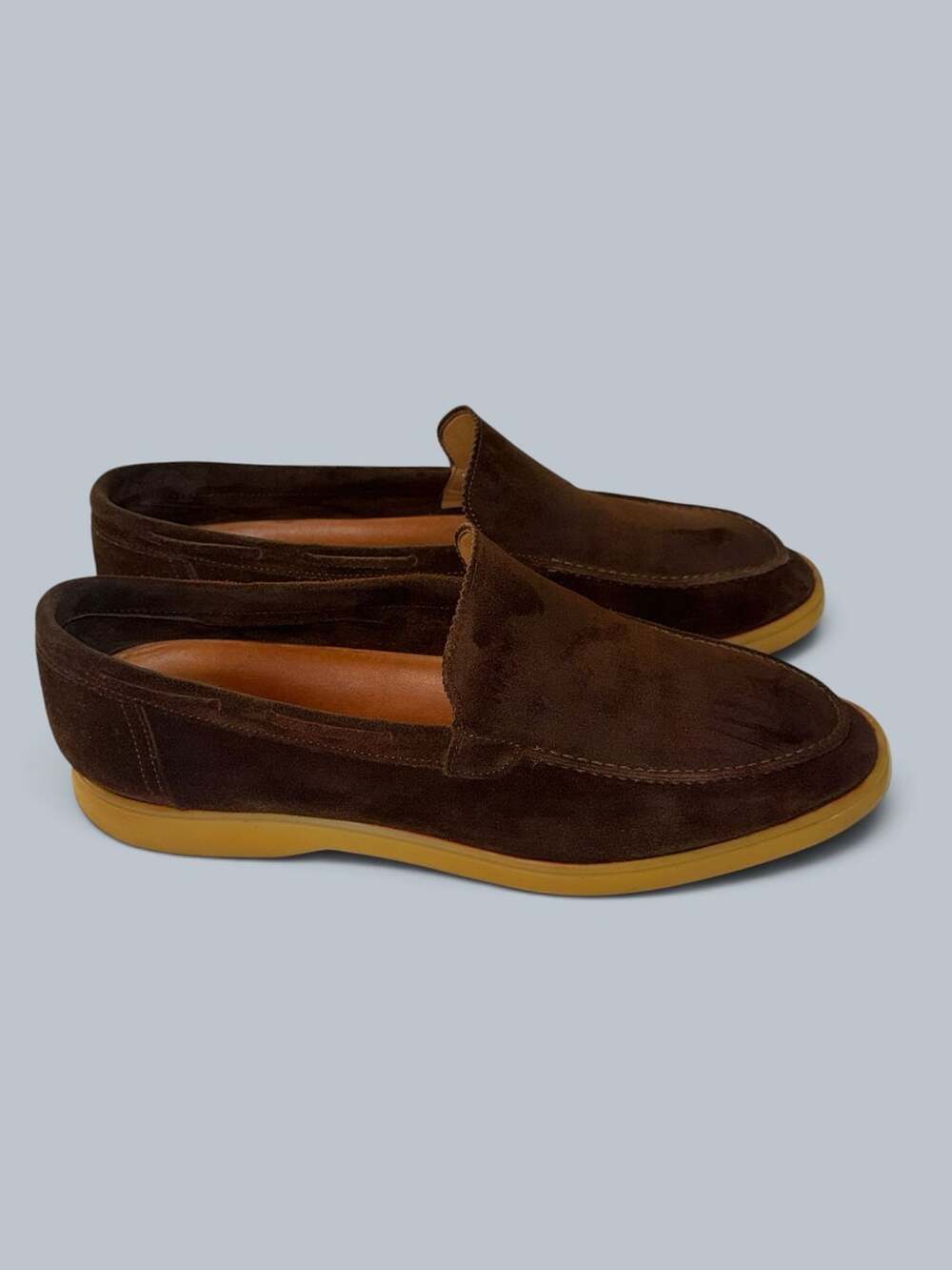 Aurelien Brown Suede Yacht Loafers Comfort Leather Sz 11US 44EU